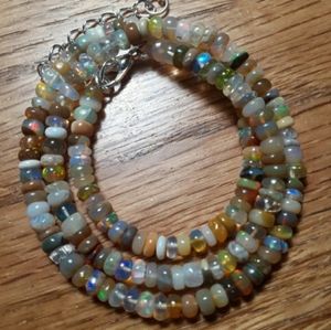☆MULTI-COLORED FIRE OPAL NECKLACE☆